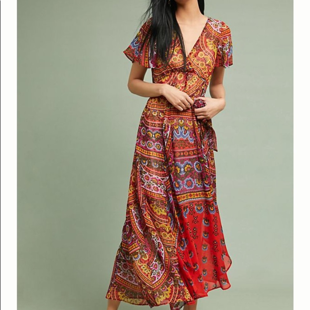 ANTHRO XS multiprint Dress Murol akema + kin sz 0